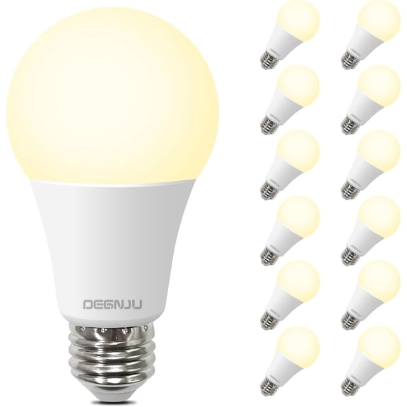 Light Bulbs,100 Watt LED Light Bulb Equivalent, 1500LM, Soft White 2700K Bulb with E26 Base, 13W Bright LED Bulb, 15000H, Non-Dimmable, White E26 Bulbs for Rooms, 12 Pack