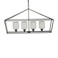 thumbnail image 1 of Light Bulbs 41.7x14.2x23.8" Iron Chandelier, Sleek Industrial Style Hanging Light Fixture for Kitchen Dining Room Foyer Entryway, Bulb Not Included,Smart Light Bulbs, 1 of 8