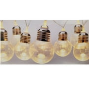 مجموعة المصابيح ضوء مجموعة من 10 مصابيح LED بيضاء دافئة تعمل بالبطارية