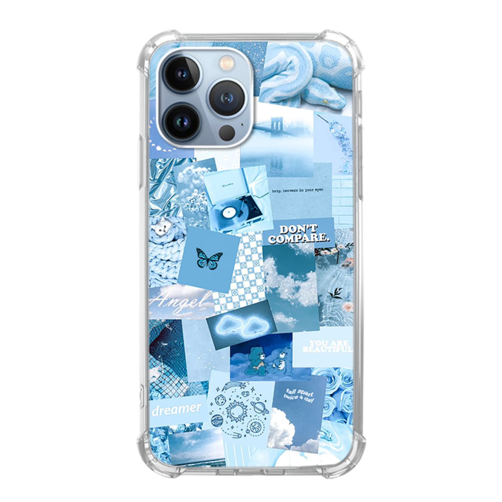 Light Bule Collage Case for iPhone 11 Pro Max,Aesthetic Art Design