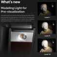 thumbnail image 1 of Light Camera Flash 1/ 8000s High Speed Sync Zoomable Flash Head Camera Flashlight With 10 Levels LED Modeling Lamp, 1 of 6