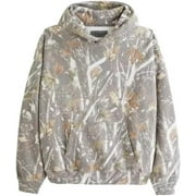 DXYQK Light Camo Hoodie Womens Maple Leaf Print Sweatshirt for Women Trendy Oversized Fleece Hoodies with Pockets