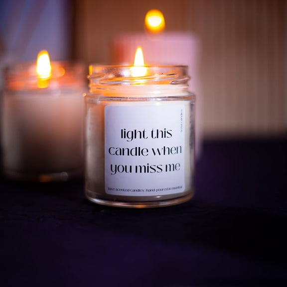 Light This Candle When You Miss Me | Scented Candles Gift Set | Scented Candles Home Decor | Happy Place Home Decoration Items | Romantic Decoration for Bedroom | Candle Gifts | Gift Ideas