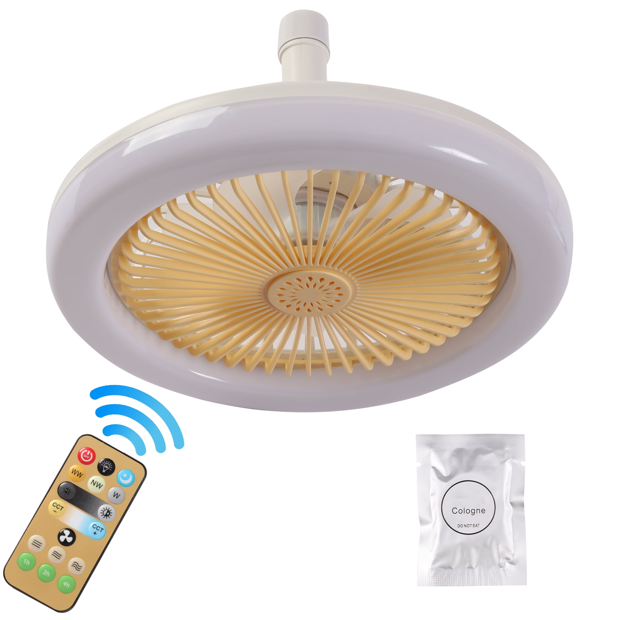 Light Ceiling Fans Ceiling Fan with Aromatherapy Tablets, 3 Colors Fan
