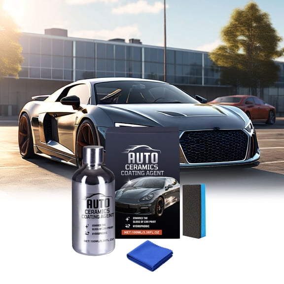Light Ceramic Coating for Cars, 100ml Bottle with Super Hydrophobic Technology, Enhances Paint Shine and Protection, Easy to Apply, Ideal for Home Detailing and Professional Results