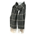 thumbnail image 1 of Light Charcoal/Beige Plaid Fall/Winter Scarf for Men & Women-Plaid Color Soft Feels Acrylic Scarves, 1 of 1