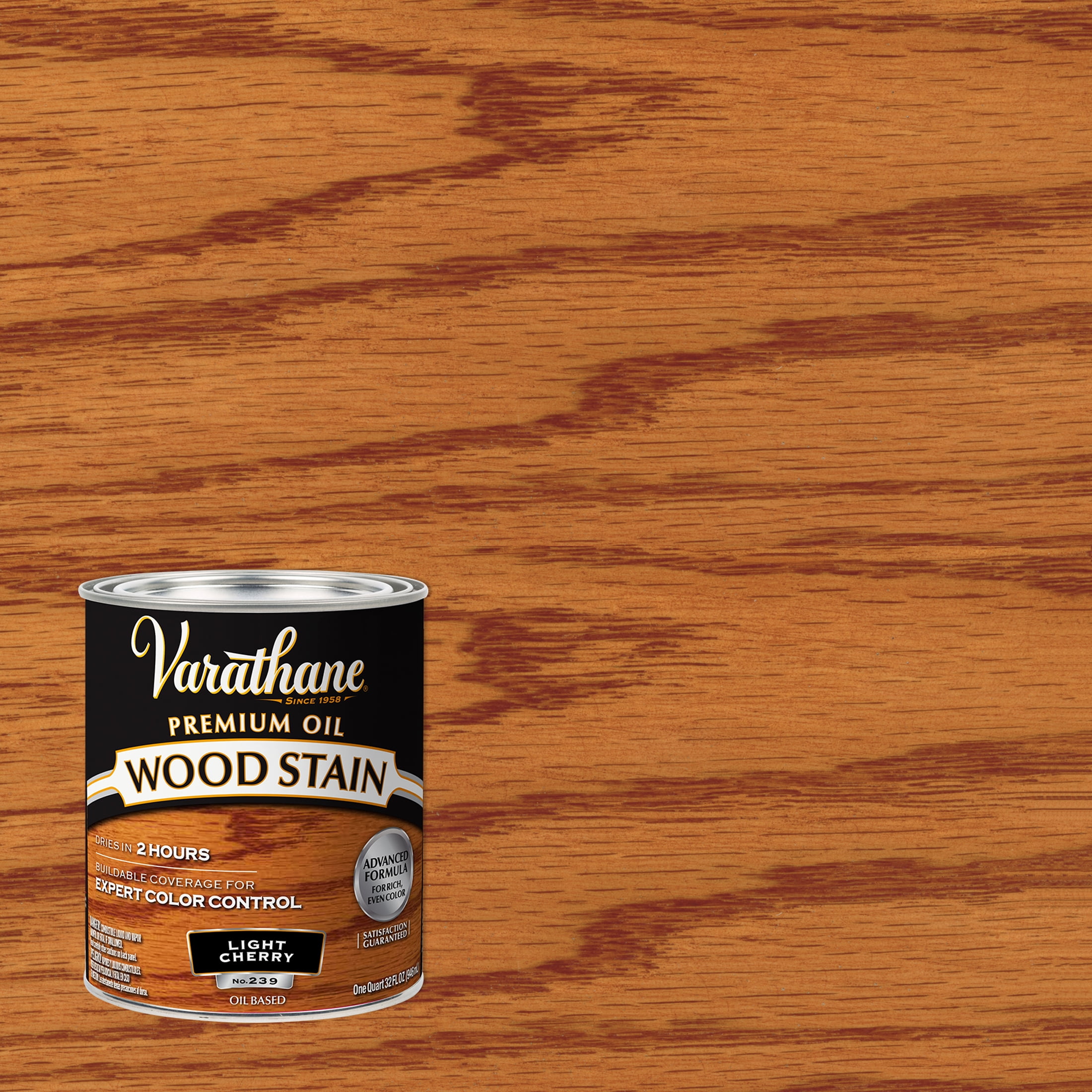 Light Cherry, Varathane Premium Oil-Based Interior Wood Stain-211720H, Quart, 2 Pack