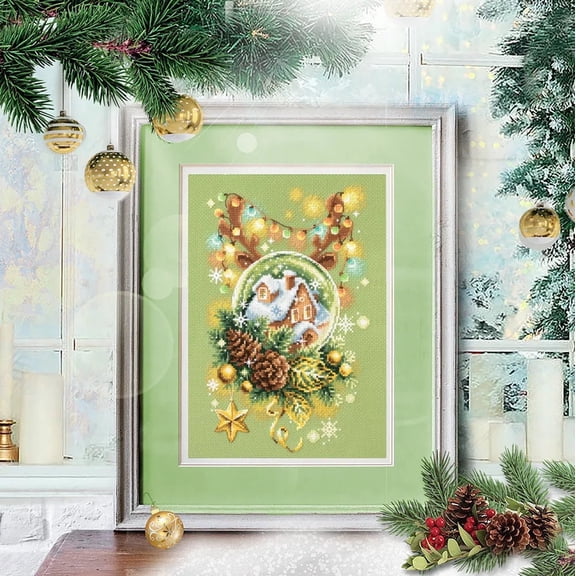 Wizardi Counted Cross-Stitch Kit Light Christmas 100-245 Magic Needle