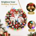 thumbnail image 1 of Light Up Christmas Diamond Art Beaded Wreath Kit Diy Christmas Pearl Diamond Painting With Led Lights Hanging Christmas Decorations For Home Front Door Wall Decor(9.84"), 1 of 4