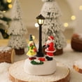 thumbnail image 1 of Light Up Christmas Mini Village Resin Figurine with Glowing Street Lamp - Holiday Desktop Ornament for Home and Office Decoration, Festive Photo Props & Christmas Gift, 1 of 6