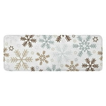 Light Christmas Snowflake Pattern Kitchen Rug Mat,Kitchen Runner Rugs Non Skid Washable,Decorative Kitchen Floor Mats for Kitchen,Sink,Laundry,17"x47.2"