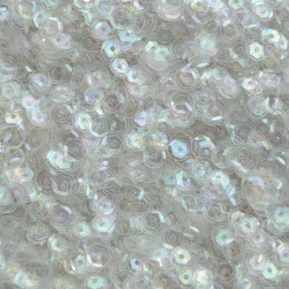 Light Clear Cup Sequins 5mm Crystal Rainbow Iris Iridescent Made in USA