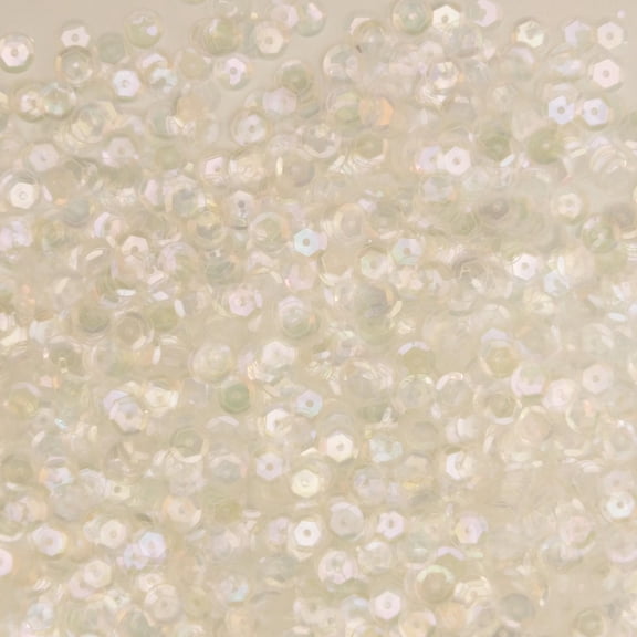 Light Clear Cup Sequins 6mm Crystal Rainbow Iris Iridescent Made in USA