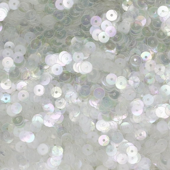 Light Clear Sequins 5mm Crystal Rainbow Iris Iridescent Made in USA