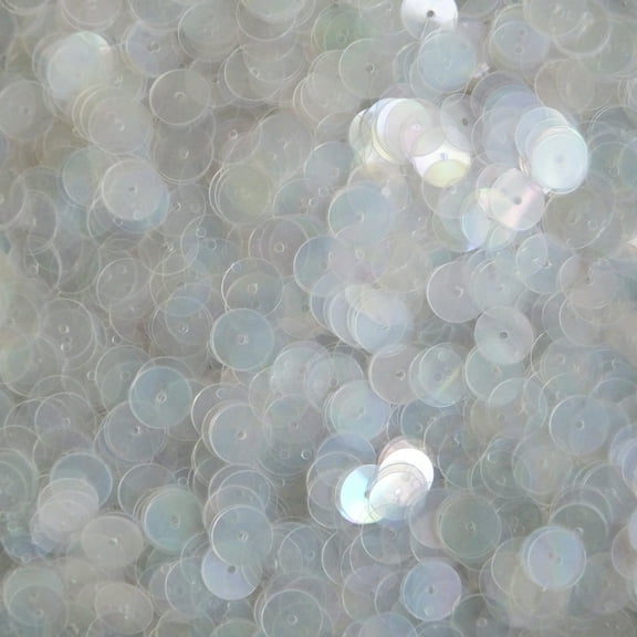 Light Clear Sequins 8mm Crystal Rainbow Iris Iridescent Made in USA