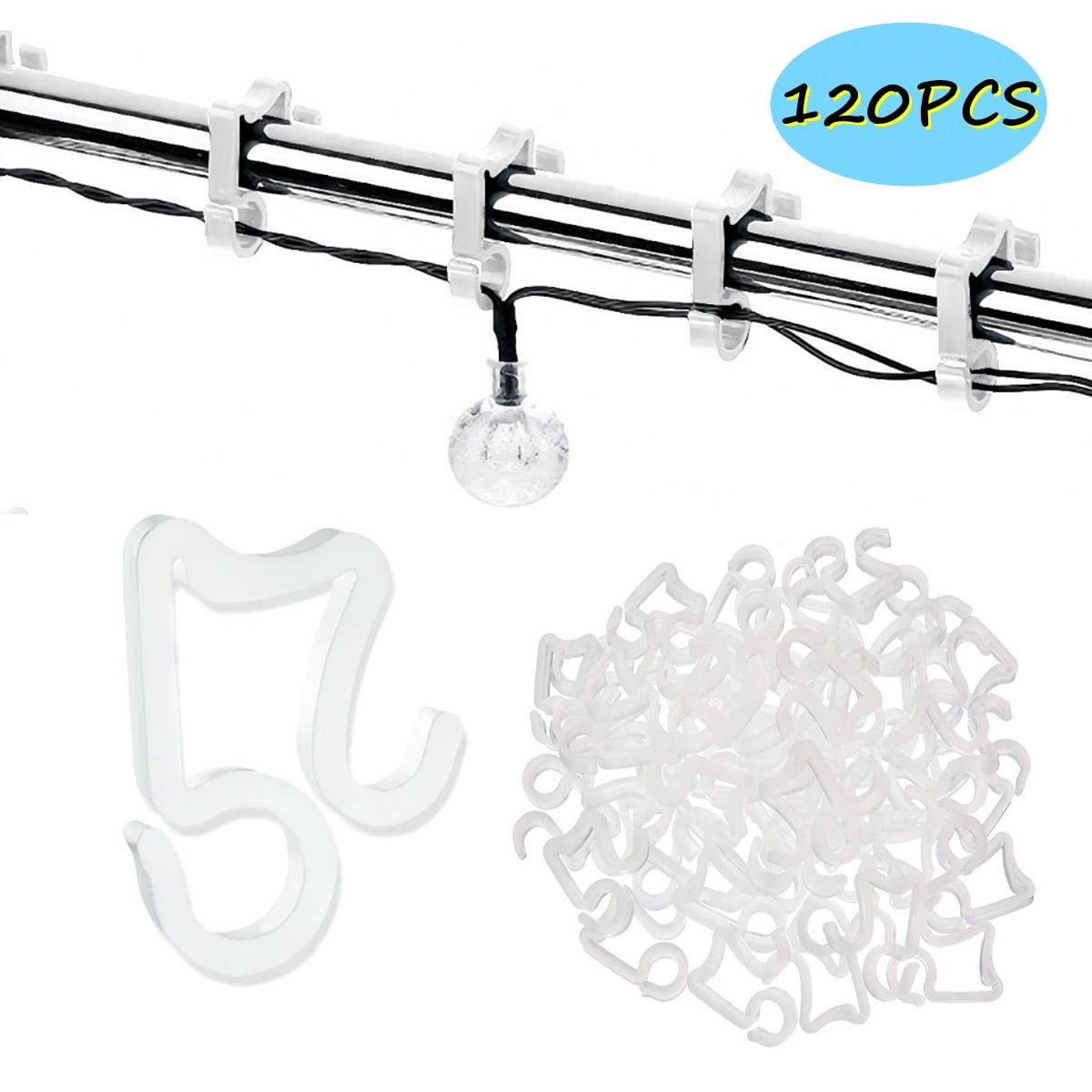 Light Clip Hooks Gutter Hanger Hooks String Light Hooks for Outdoor