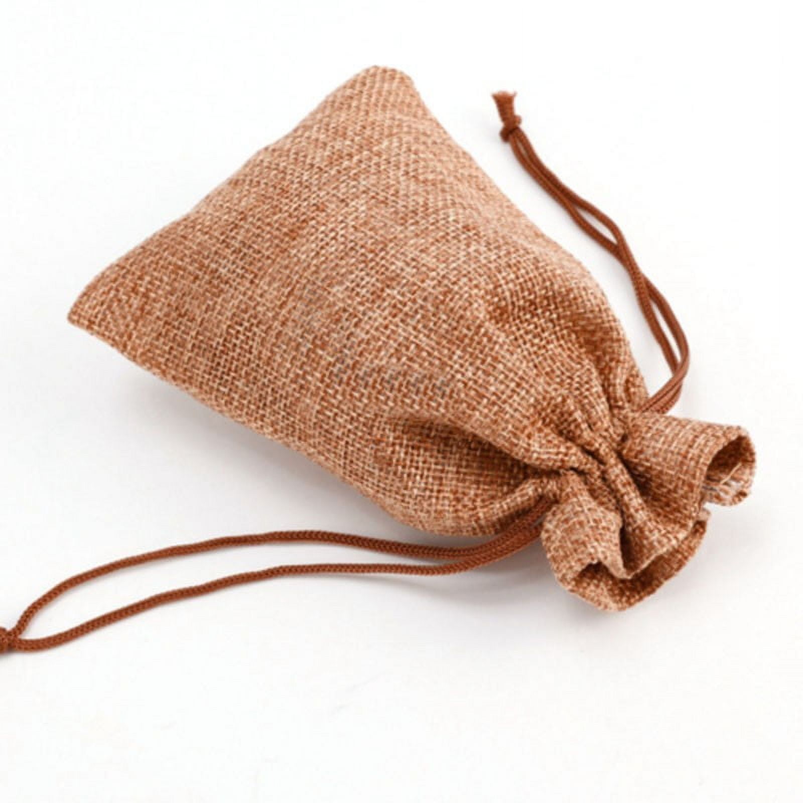 Light Coffee Wedding Favor Hessian Burlap Jute Gift Bags Drawstring Pouch Walmart