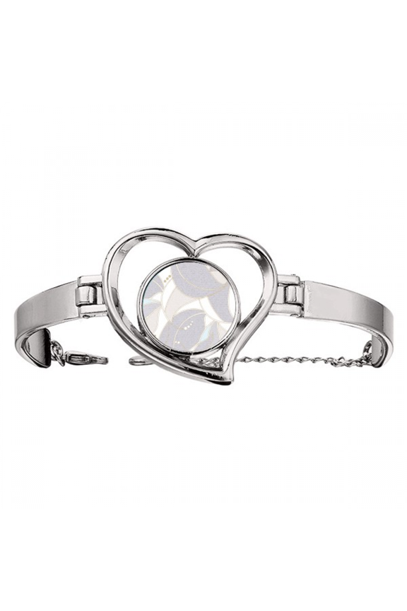 Light Color Drawing Art Bracelet Heart Jewelry Wire Bangle