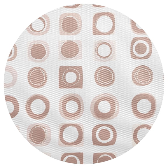 Light Colored Squares Pattern 15.4in Diameter PVC Plate Mat, Heat-Resistant and Cuttable, Kitchen Decor