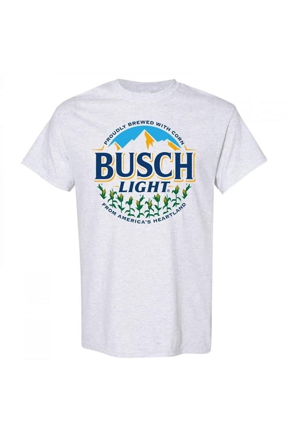 Light Corn Logo Cotton T-Shirt, White - Small