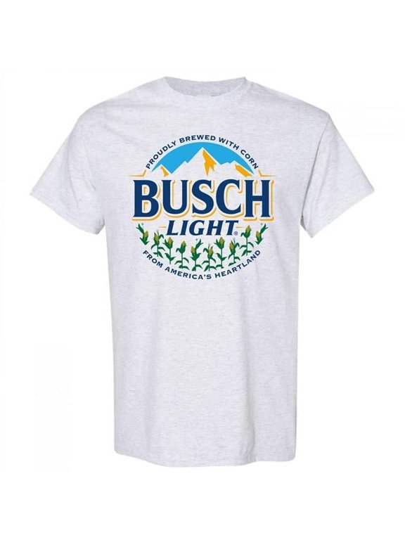 Light Corn Logo Cotton T-Shirt, White - Small