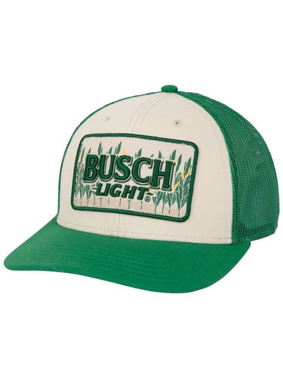 Light Corn Stalks Adjustable Snapback Trucker Hat, Green & White