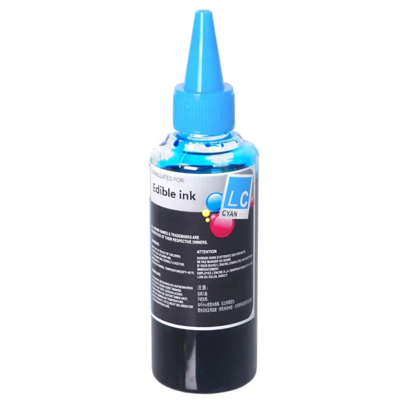 Light Cyan (3.5Oz) 100Ml Edible Ink Refill Bottle Compatible For Canon Cartridge