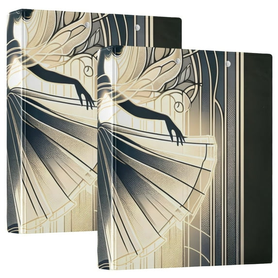 Light Dancer 3 Ring Binders 1.5 inch Hardcover File Folders with Interior Pockets A4 Size Organizer for School Office Hospital