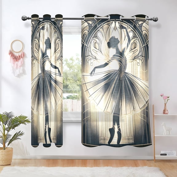 Light Dancer Blackout Curtains Thermal Insulation 63 inch Grommet for Bedroom Living Room Bathroom Kitchen Windows 2 Pack
