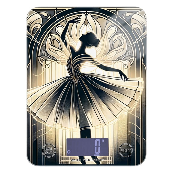 Light Dancer Food Scale Digital Kitchen Scale Waterproof Tempered Glass Tare Function 11 lb for Baking Cooking Meal Prep