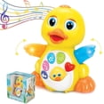 thumbnail image 1 of Light Up Dancing and Singing Duck Toy – Infant, Baby and Toddler Musical and Educational Toy - Walks, Glides and Flaps Wings - 6 Song, Speaking and Sound Effect Modes - by ToyThrill, 1 of 7
