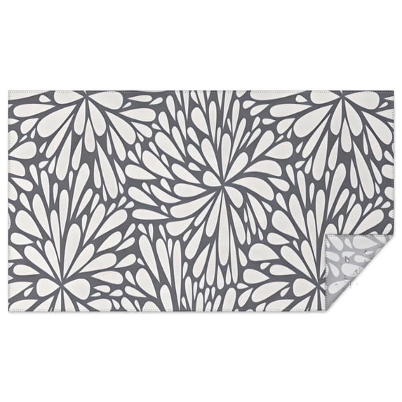 Light Dark Floral Burst Pattern Rectangle Tablecloth 60"x102",Waterproof Polyester Rectangle Table Cloth, Wipeable Spillproof Polyester Tablecloth for Dining, Camping, Indoor and Outdoor