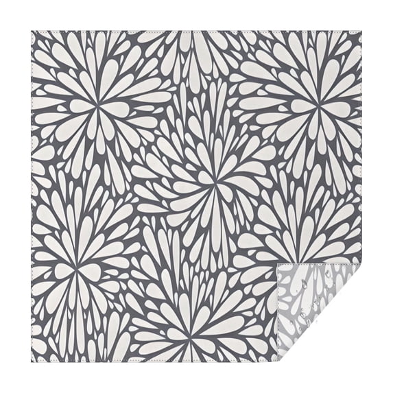 Light Dark Floral Burst Pattern Square Tablecloth,Waterproof Square Table Cover,Wipeable Spillproof Washable Table Cover for Home Kitchen Party Decor 60"x60"(152x152cm)