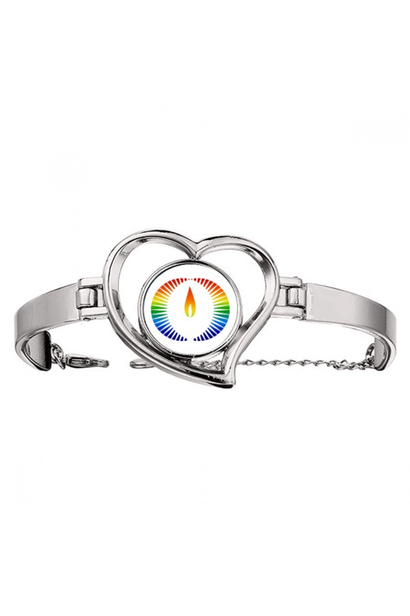 Light Differentiation Identity Rainbow Equality Bracelet Heart Jewelry Wire Bangle