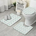 thumbnail image 1 of Light Dinosaurs Pastel Pattern Bathroom Rugs Sets 3 Piece,Toilet Cover Set,Absorbent Non Slip Bathroom Mats Sets with U-Shaped Contour Rug Toilet Rug Set, 1 of 5