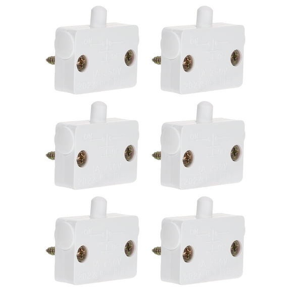 HOMEMAXS Automatic Door Switch for Closet Lights with ABS Material White Easy to Install No Electric Needed Fits Doors 6 Pieces