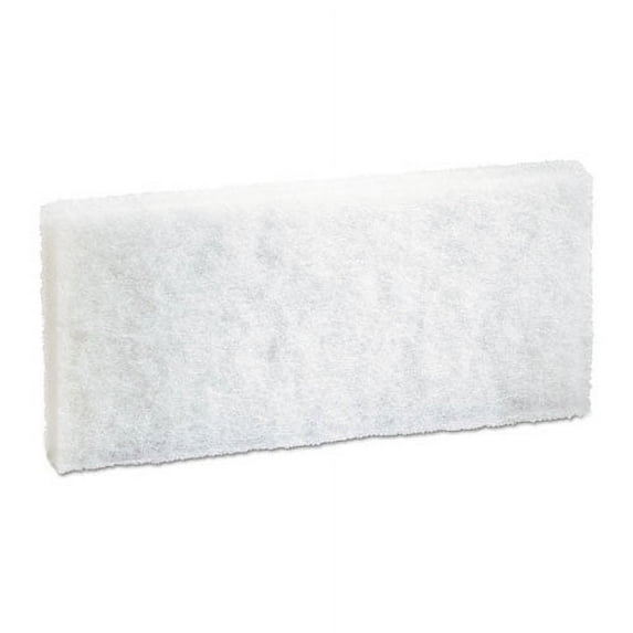 Light Duty Scour Pad, 4.63 x 10, White, 20/Carton | Bundle of 2 Cartons