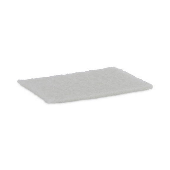 Light Duty Scour Pad, White, 6 X 9, White, 20/carton | Bundle of 2 Cartons