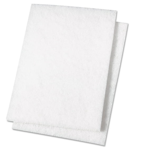 Light Duty Scour Pad, White, 6 X 9, White, 20/carton | Bundle of 5