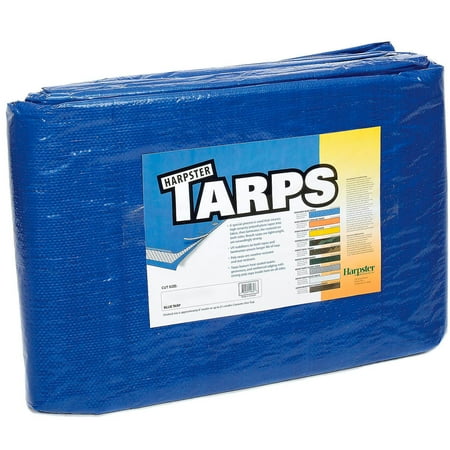 Harpster Tarps 20 ft. x 20 ft. Blue 2.9 oz. Lightweight Economy Polyethylene Tarp 6 Mil