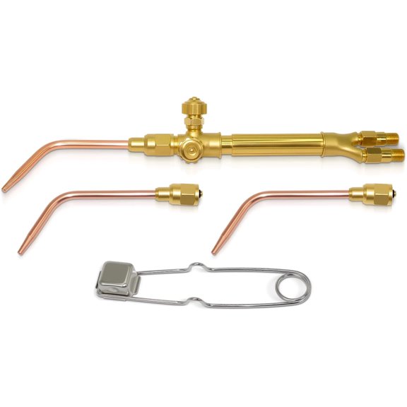 Light Duty Welding/Brazing Torch Kit, Torch Handle Compatible with Victor Series ''J'' Include 3 Welding Tips + Flint Striker
