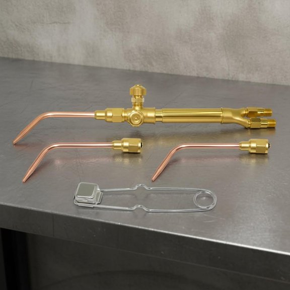 Light Duty Welding/Brazing Torch Kit, Torch Handle Compatible with Victor Series ''J'' Include Welding Tips + Flint Striker