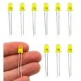 thumbnail image 1 of Light Emitting Diode (LED), Yellow, 5mm Standard High Quality, Diffused Round Lens, Pack of 10 - Eisco Labs, 1 of 3