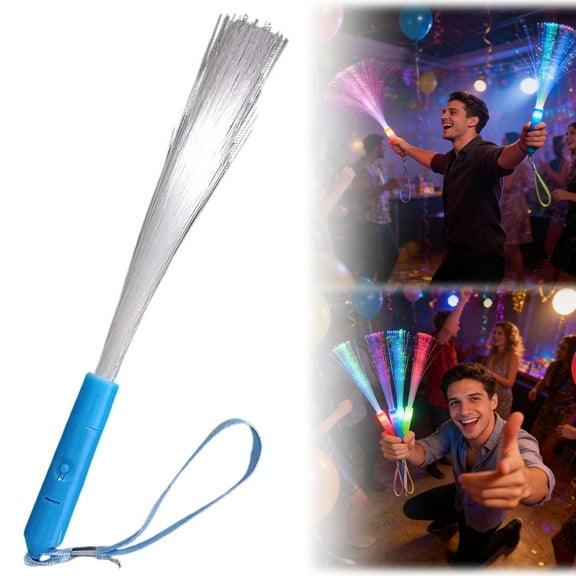 Light Up Fiber Optic Wand Party Favors Supplies for Kids-12 Pack,New Years Eve Red White Green Glow Sticks Toys Gifts Games Activities for Toddlers,Non Candy Treat Stocking Stuffers for Boys Girls