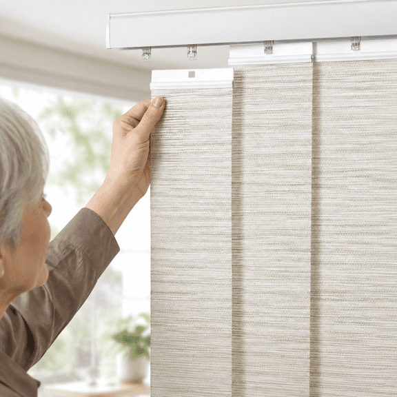 Light Filtering Beige 34 Pack Vertical Blind Replacement Slats 3.5" W x 82.5" H