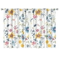 thumbnail image 1 of Light Filtering Floral Drapes 42x63 Inch Rod Pocket Blackout Curtains 2 Panels for Bedroom and Soft Ambiance, 1 of 2