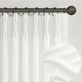 thumbnail image 1 of Light Filtering Pure White Curtains 84 Inches Long for Living Room, Modern Linen Blend Textured Sheer Memory Shape Trained Pleat Curtain Back Tab for Bedroom 2 Panel Set Window Drape 7FT, 1 of 14