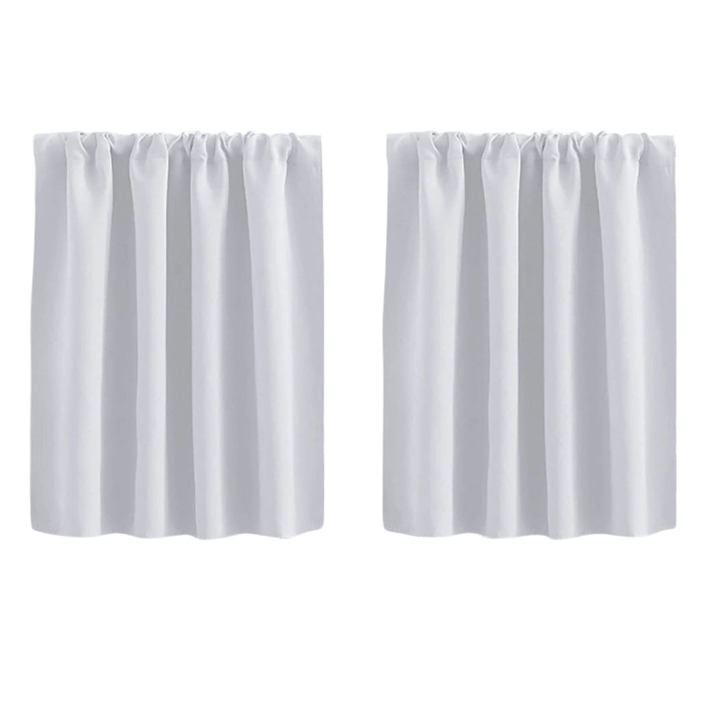 Light Filtering Short Curtains 2 Panels for Kitchen Glass Privacy ...
