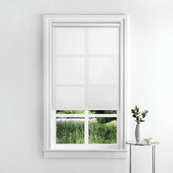 Light Filtering Tear-to-Fit Roller Shade 37 1/4" x 72" White with Bracket