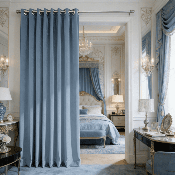 Light Filtering Velvet Curtain 1 Panel, 1.6" Inner Diameter Grommets, 13 Colors, 104x84/104x96/104x108 Inches, Multi-Purpose Room Divider, Pet & Eco Friendly
